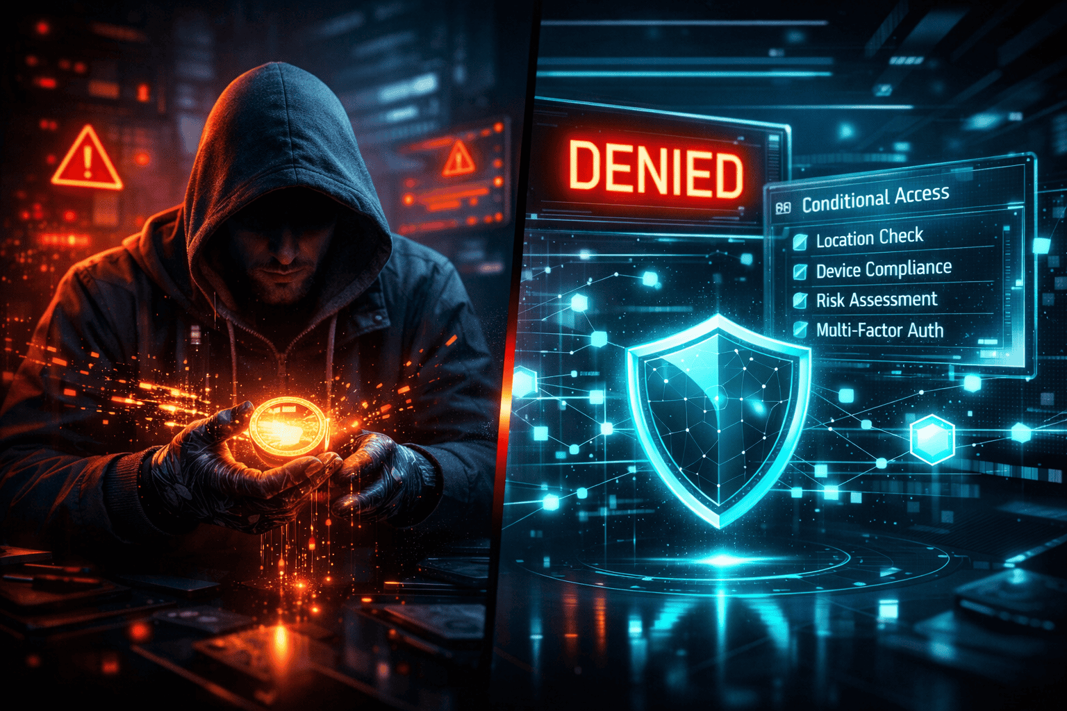 Conditional Access reduces identity attack damage by blocking session hijacking