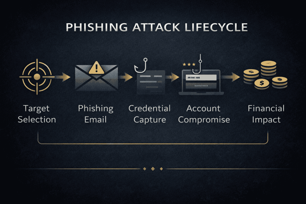 phishing attack explained process diagram
