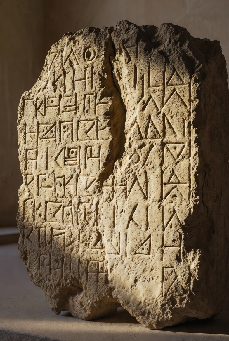 Dougga Tifinagh Tunisia bilingual inscription closeup